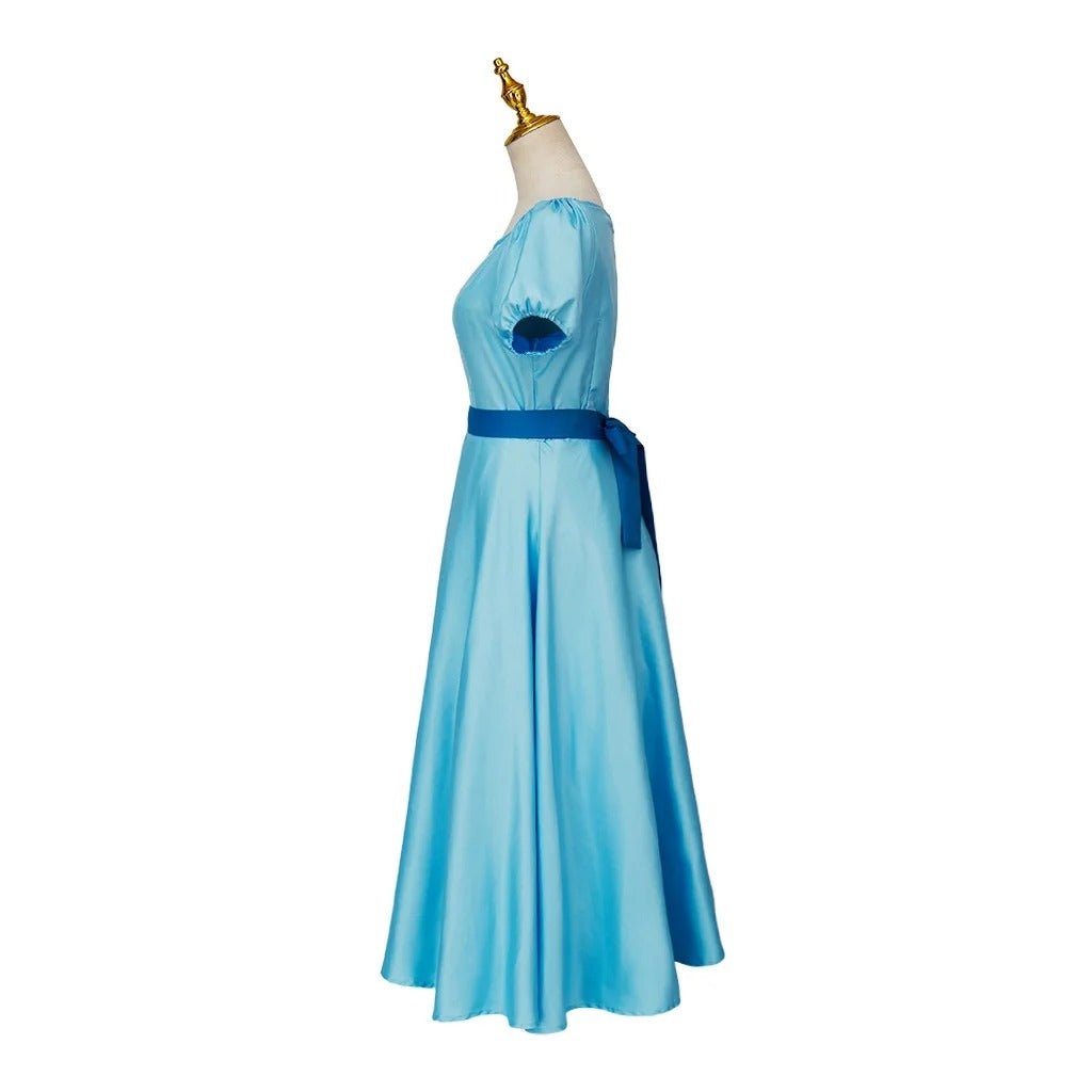 Wendy Darling Blue Princess Dress - Peter Pan Inspired Wendy Outfit for Halloween Cosplay & Carnival - Coscosmos