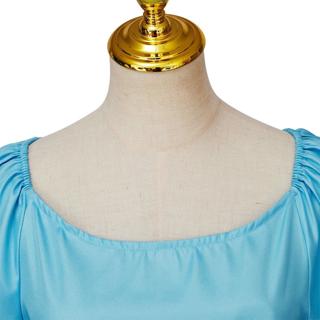Wendy Darling Blue Princess Dress - Peter Pan Inspired Wendy Outfit for Halloween Cosplay & Carnival - Coscosmos