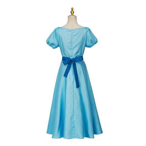Wendy Darling Blue Princess Dress - Peter Pan Inspired Wendy Outfit for Halloween Cosplay & Carnival - Coscosmos