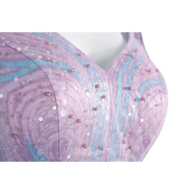 Wicked the Musical Glinda Pink Purple Ombre Costume Elegant Fantasy Gown - Coscosmos