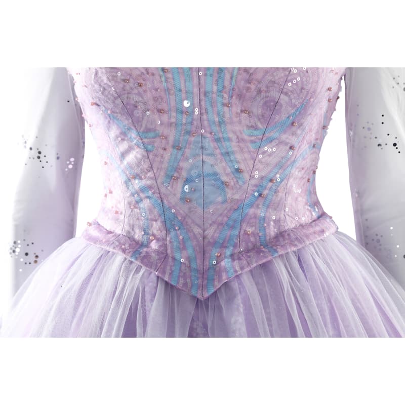 Wicked the Musical Glinda Pink Purple Ombre Costume Elegant Fantasy Gown - Coscosmos