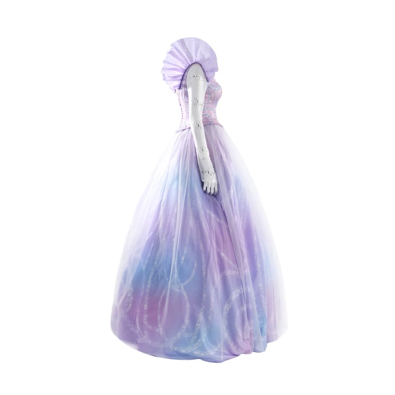 Wicked the Musical Glinda Pink Purple Ombre Costume Elegant Fantasy Gown - Coscosmos