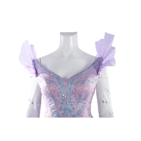 Wicked the Musical Glinda Pink Purple Ombre Costume Elegant Fantasy Gown - Coscosmos