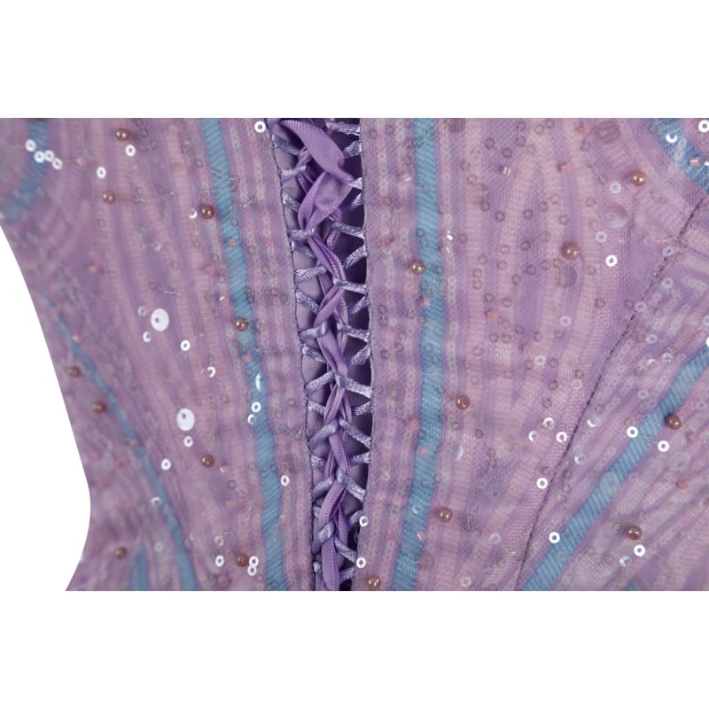 Wicked the Musical Glinda Pink Purple Ombre Costume Elegant Fantasy Gown - Coscosmos