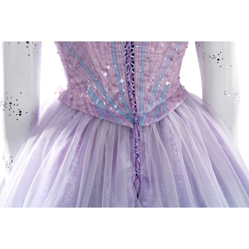 Wicked the Musical Glinda Pink Purple Ombre Costume Elegant Fantasy Gown - Coscosmos