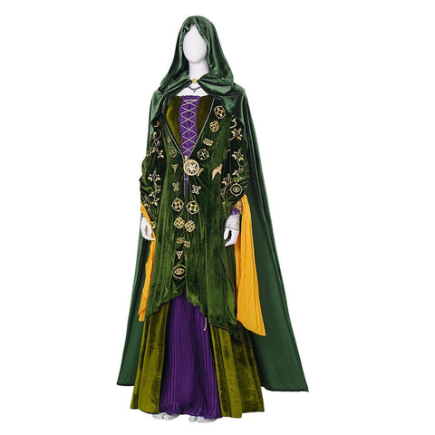 Winifred Sanderson Costume Hocus Pocus 2 Witch Cosplay Outfit for Halloween Party - Coscosmos