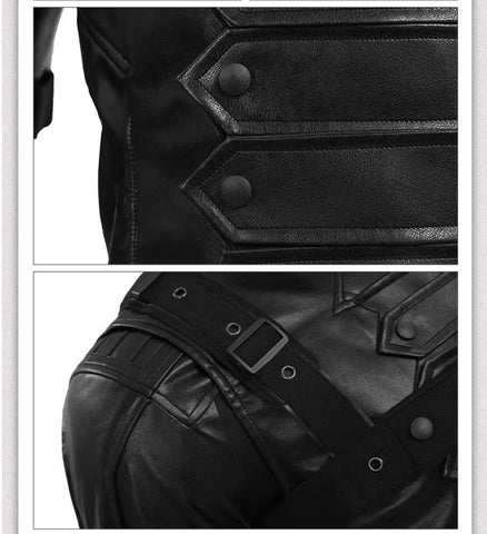 Winter Soldier Cosplay Costume Outfit for Men from Captain America: The Winter Soldier Movie - Coscosmos