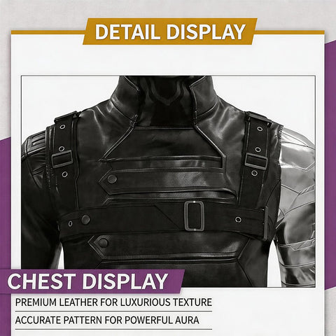 Winter Soldier Cosplay Costume Outfit for Men from Captain America: The Winter Soldier Movie - Coscosmos