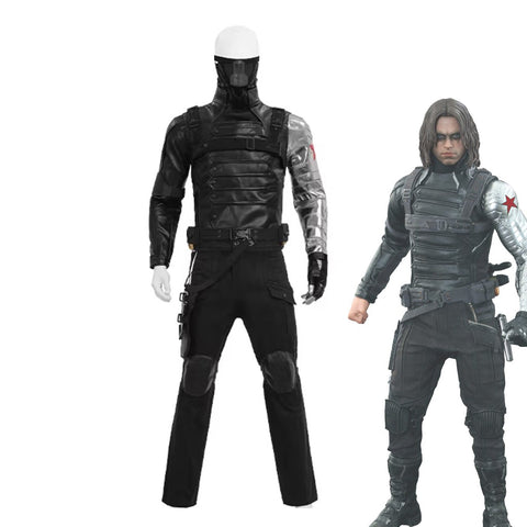 Winter Soldier Cosplay Costume Outfit for Men from Captain America: The Winter Soldier Movie - Coscosmos