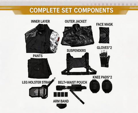Winter Soldier Cosplay Costume Outfit for Men from Captain America: The Winter Soldier Movie - Coscosmos
