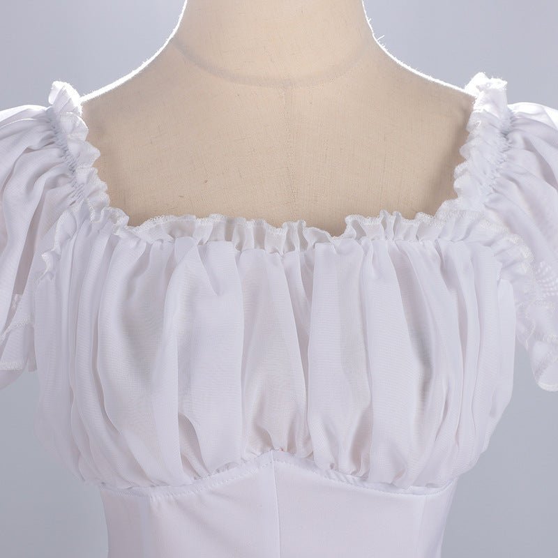 Wish Cross - Border Casual Foreign Trade European and American Women's Clothing Suspender Vest Renaissance One - Shoulder Shirt - Coscosmos