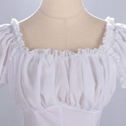 Wish Cross - Border Casual Foreign Trade European and American Women's Clothing Suspender Vest Renaissance One - Shoulder Shirt - Coscosmos