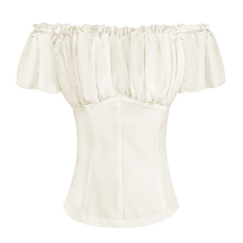 Wish Cross - Border Casual Foreign Trade European and American Women's Clothing Suspender Vest Renaissance One - Shoulder Shirt - Coscosmos