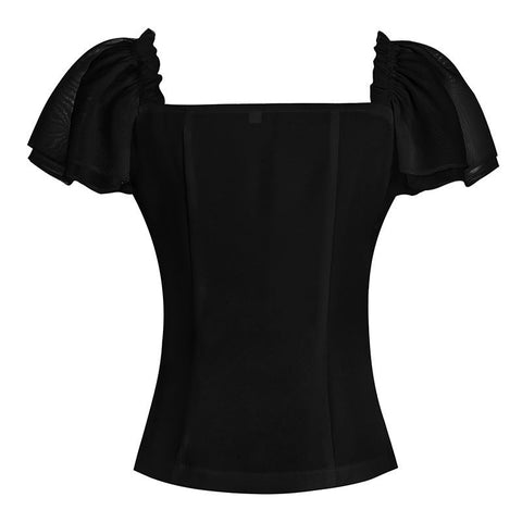 Wish Cross - Border Casual Foreign Trade European and American Women's Clothing Suspender Vest Renaissance One - Shoulder Shirt - Coscosmos