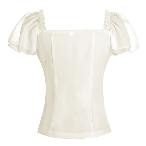 Wish Cross - Border Casual Foreign Trade European and American Women's Clothing Suspender Vest Renaissance One - Shoulder Shirt - Coscosmos
