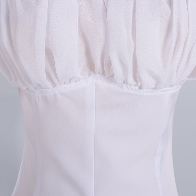 Wish Cross - Border Casual Foreign Trade European and American Women's Clothing Suspender Vest Renaissance One - Shoulder Shirt - Coscosmos