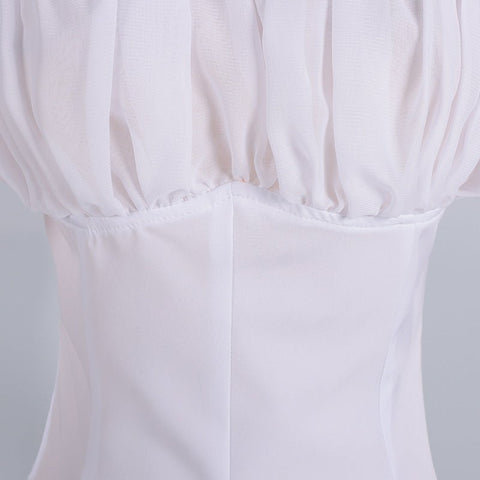 Wish Cross - Border Casual Foreign Trade European and American Women's Clothing Suspender Vest Renaissance One - Shoulder Shirt - Coscosmos
