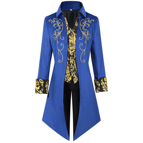 Wish New Arrival Medieval Punk Retro Men's Tailcoat Cosplay Costume - Coscosmos
