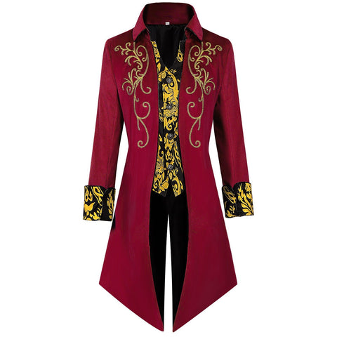 Wish New Arrival Medieval Punk Retro Men's Tailcoat Cosplay Costume - Coscosmos