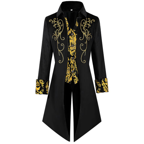 Wish New Arrival Medieval Punk Retro Men's Tailcoat Cosplay Costume - Coscosmos