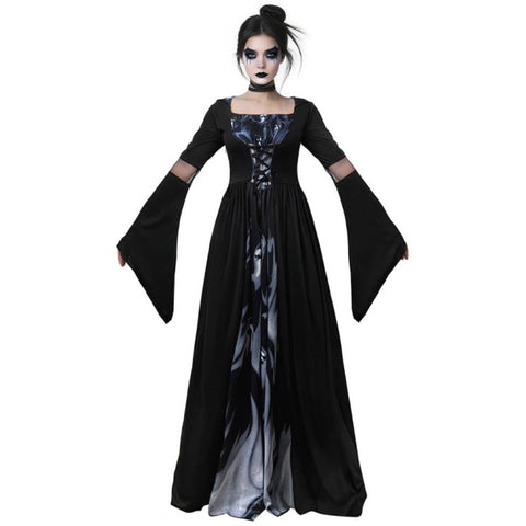 Witch Dress with Hood - Skull Sorceress Cosplay Costume for Stage Performance - Coscosmos