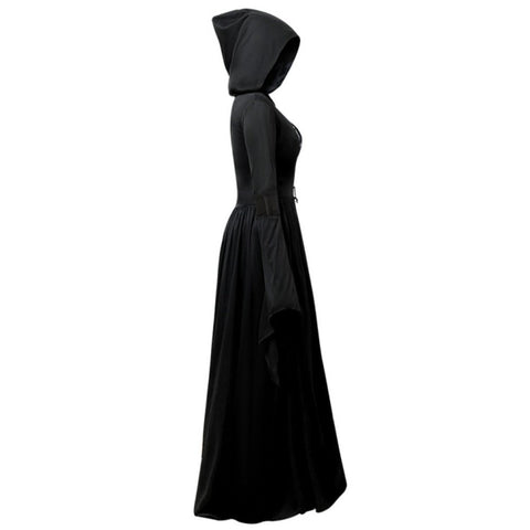 Witch Dress with Hood - Skull Sorceress Cosplay Costume for Stage Performance - Coscosmos