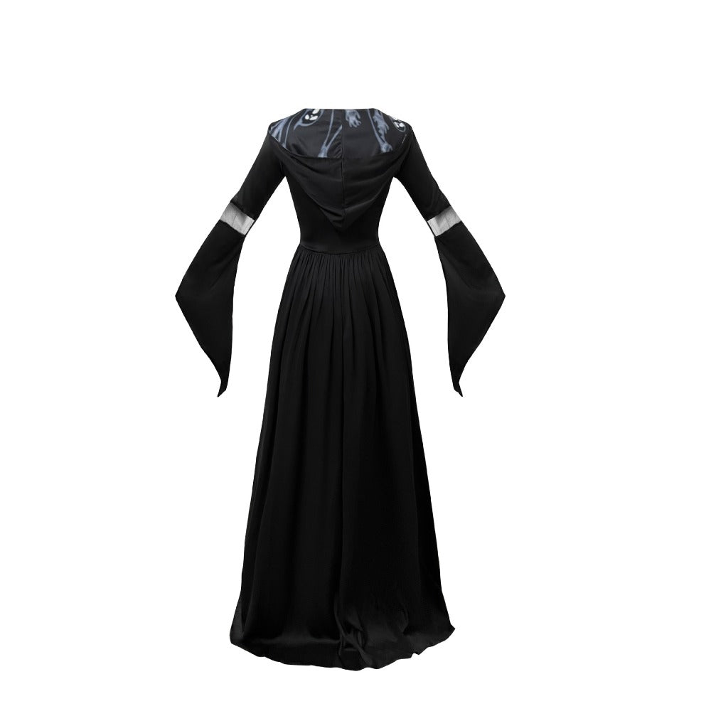 Witch Dress with Hood - Skull Sorceress Cosplay Costume for Stage Performance - Coscosmos