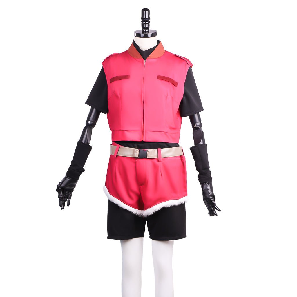 Women Evil Cosplay Claire Redfield Costume Coat, Shirt, Shorts with Belt - Complete Halloween Cosplay Outfit - Coscosmos