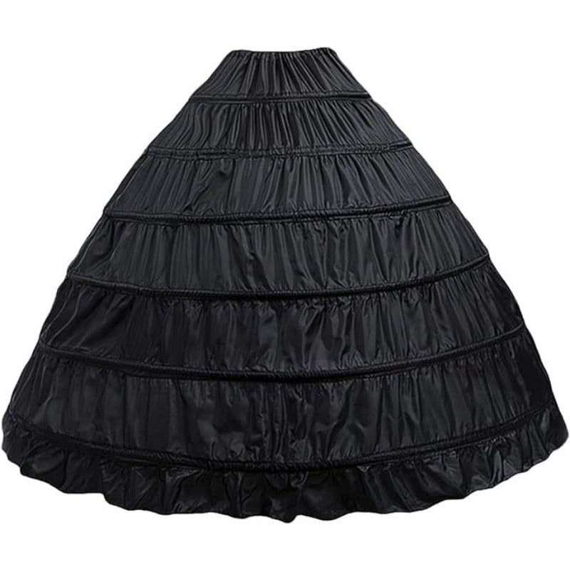 Women’s 6 - Layer Crinoline Petticoat - Plus Size Floor - Length Tutu Underskirt for Wedding, Prom, and Party Dresses - Coscosmos