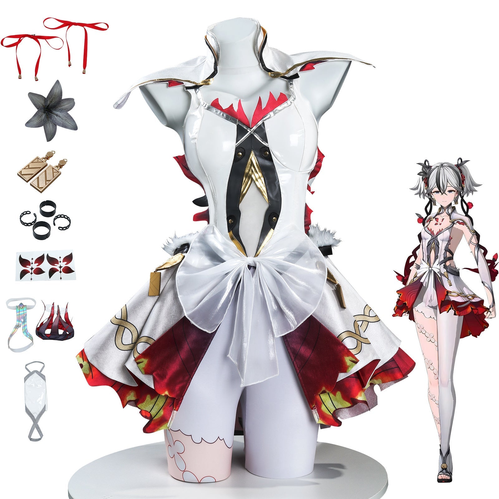 Wuthering Waves Chun/Camellya Cosplay Dress Set Anime Role Play Full Outfit - Coscosmos
