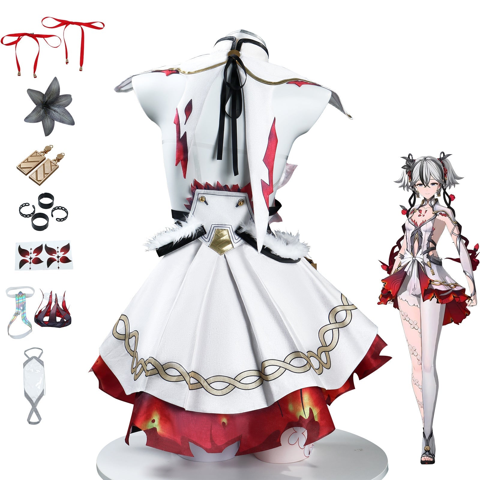 Wuthering Waves Chun/Camellya Cosplay Dress Set Anime Role Play Full Outfit - Coscosmos