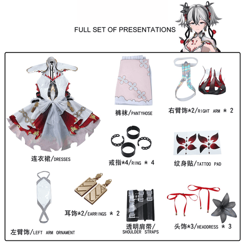 Wuthering Waves Chun/Camellya Cosplay Dress Set Anime Role Play Full Outfit - Coscosmos