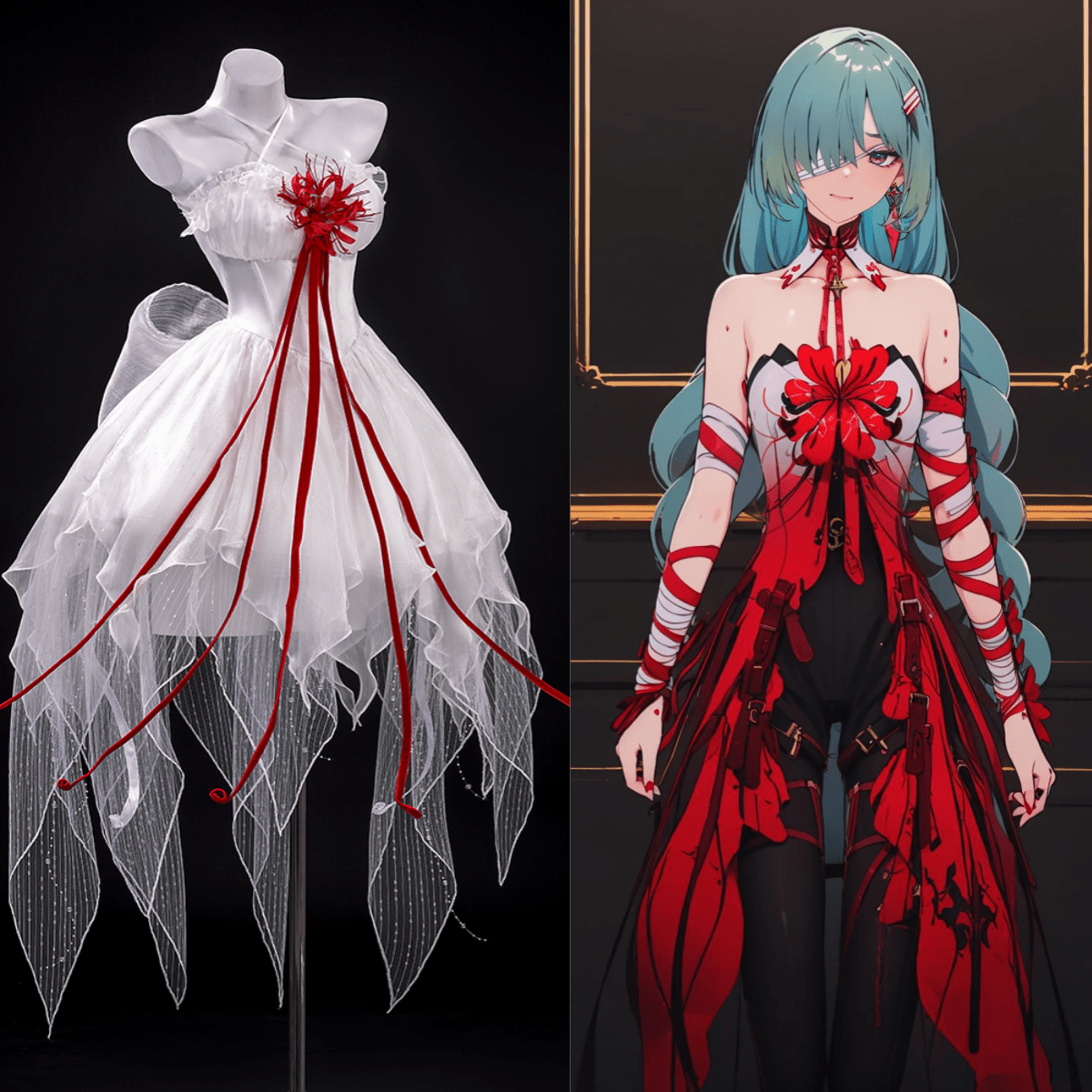 Wuthering Waves Floral Guard - Luocha Formal Ceremony Full Set Cosplay Costume - Coscosmos