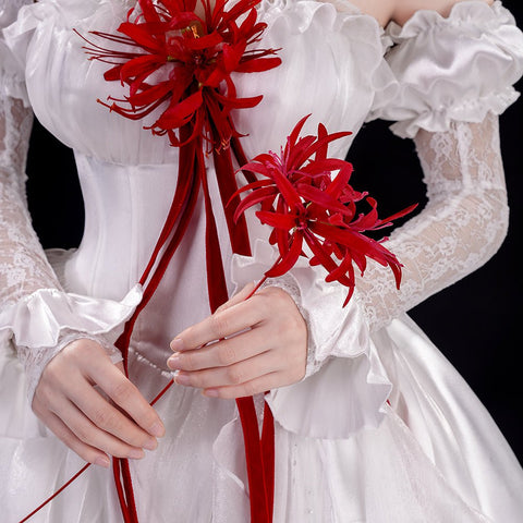 Wuthering Waves Floral Guard - Luocha Formal Ceremony Full Set Cosplay Costume - Coscosmos