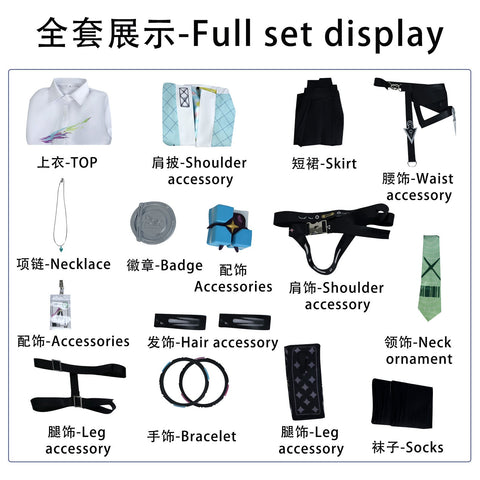 Wuthering Waves Linaria Cosplay Outfit, Full Set Anime Game Female Role Play Costume, Complete Wuthering Waves Cos Suit for Women - Coscosmos
