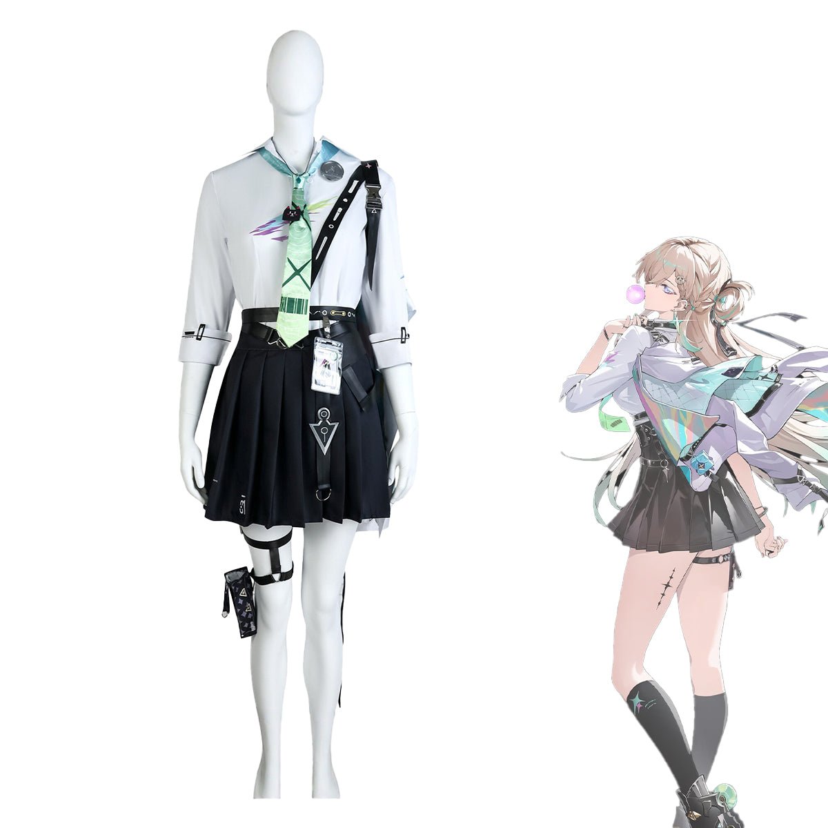 Wuthering Waves Linaria Cosplay Outfit, Full Set Anime Game Female Role Play Costume, Complete Wuthering Waves Cos Suit for Women - Coscosmos