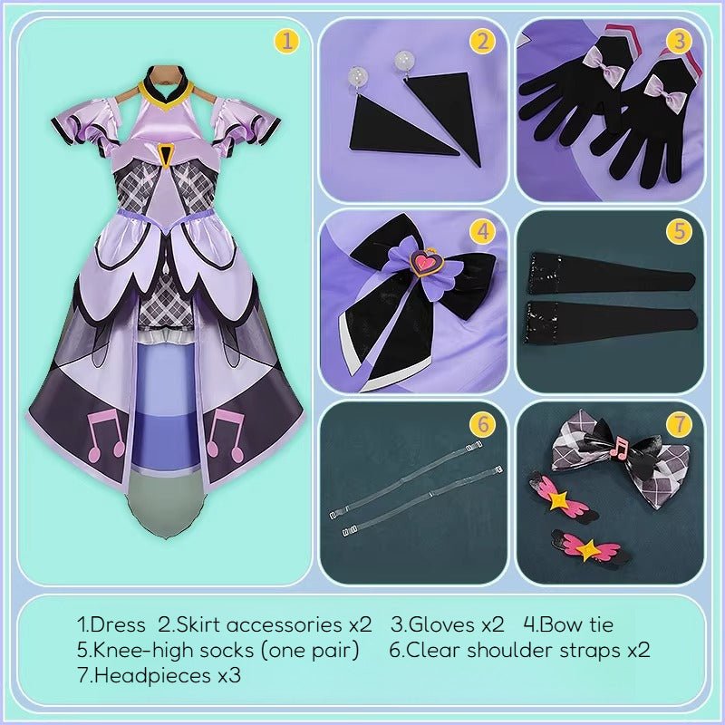 You and Idol Pretty Cure♪ Cure Kyun - Kyun Shigure Kokoro Concert Cosplay Costume - Custom Made for Perfect Fit - Coscosmos