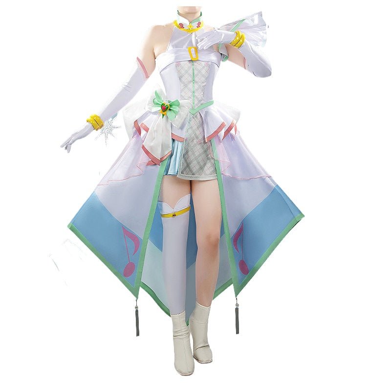 You and Idol Pretty Cure♪– Cure Zukyoon Tanaka Purin Cosplay Costume - Custom Made for Perfect Fit - Coscosmos