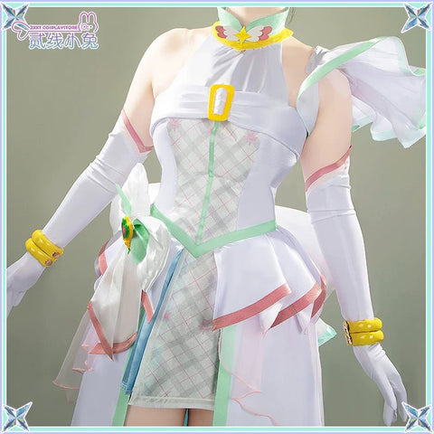 You and Idol Pretty Cure♪– Cure Zukyoon Tanaka Purin Cosplay Costume - Custom Made for Perfect Fit - Coscosmos