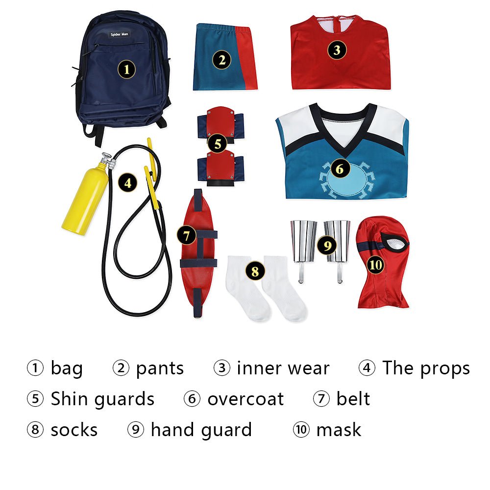 Your Friendly Neighborhood Spider - Man Deluxe Cosplay Costume Full Set - Marvel - Coscosmos