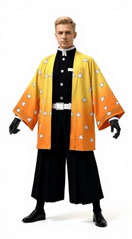 Zenitsu Agatsuma Cosplay Costume from Demon Slayer: Kimetsu no Yaiba - Coscosmos
