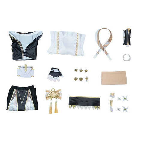 Zenless Zone Zero Hoshimi Miyabi Silver Garden Bloom Cosplay Costume - Coscosmos
