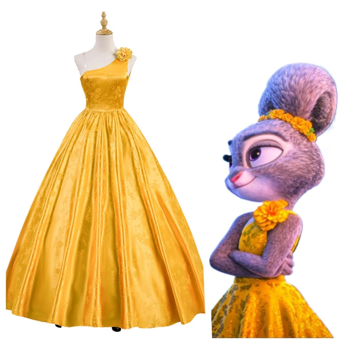 Zootopia 2 Inspired Judy Hopps Yellow Dress - Latest Merchandise Collection - Coscosmos